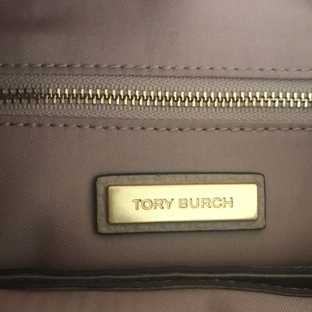 Tory Burch Blush Pink Leather Mini Backpack with Tassels